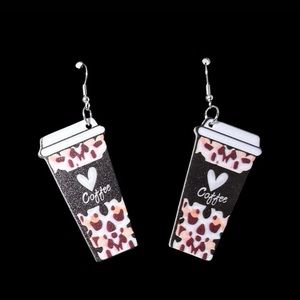 Coffee earrings